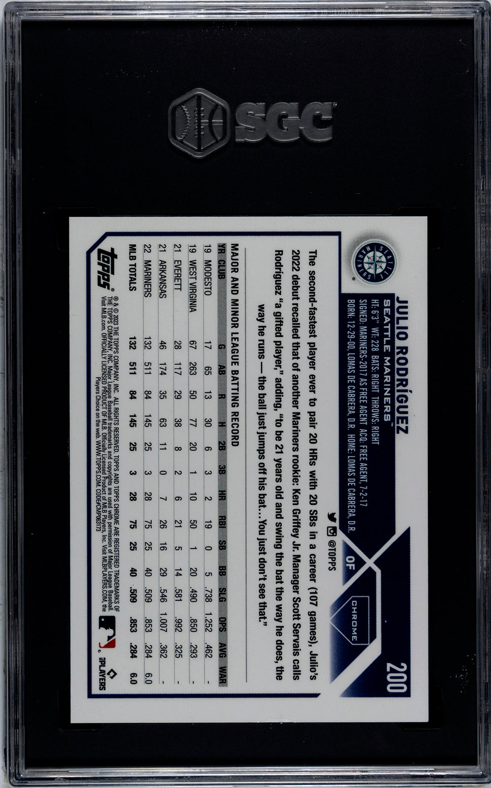2023 Topps Chrome Julio Rodriguez SP Image Variation Refractor
