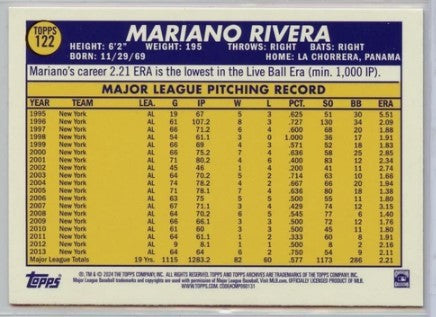 2024 Topps Archives Mariano Rivera Black Foilboard New York Yankees|3444