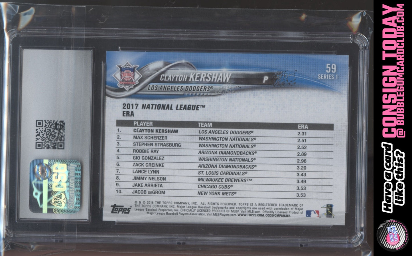 2018 Topps Clayton Kershaw Sparkle Foil #/190 Los Angeles Dodgers