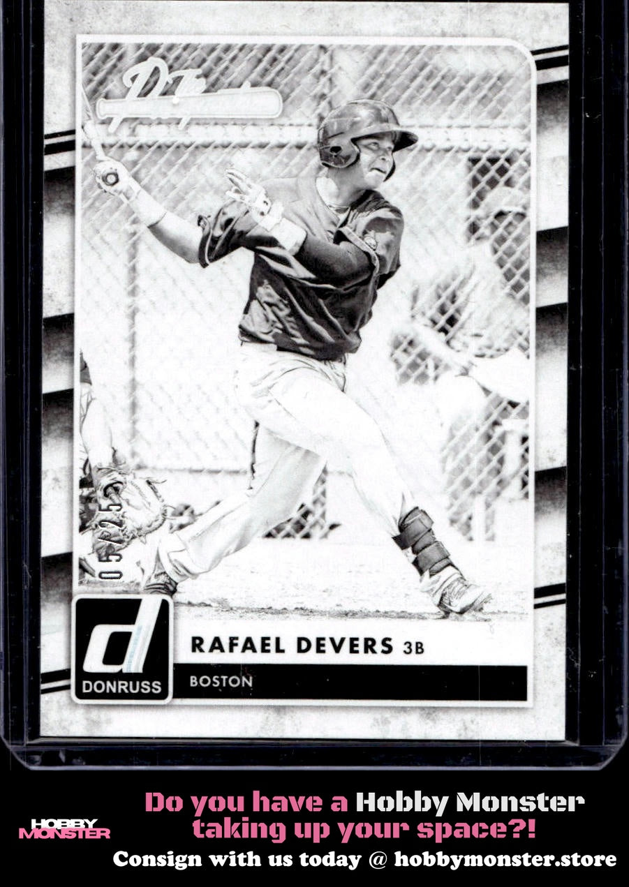 2016 Donruss Rafael Devers The Prospects Test Proof Black #/25 Boston Red Sox