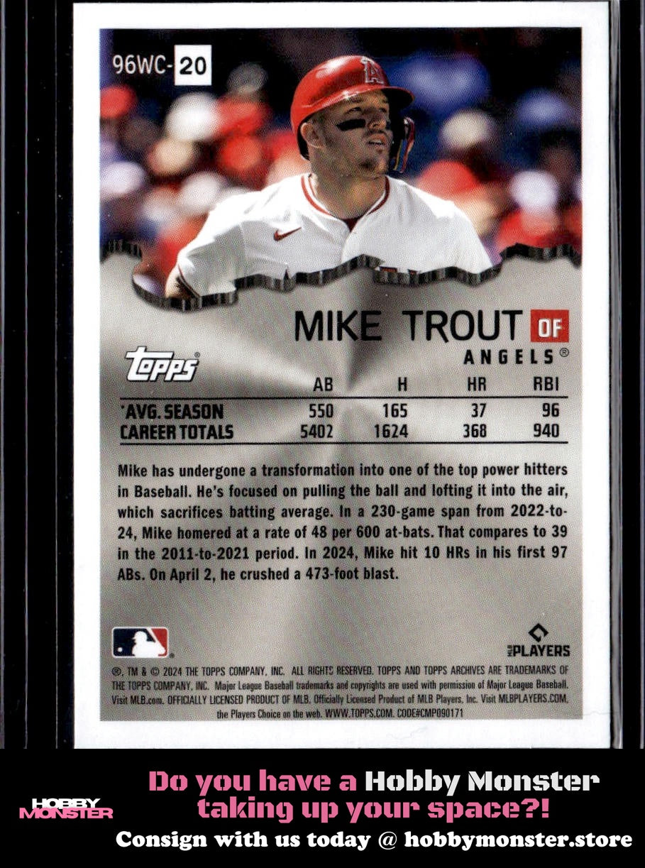 2024 Topps Archives Mike Trout 1996 Wrecking Crew Los Angeles Angels