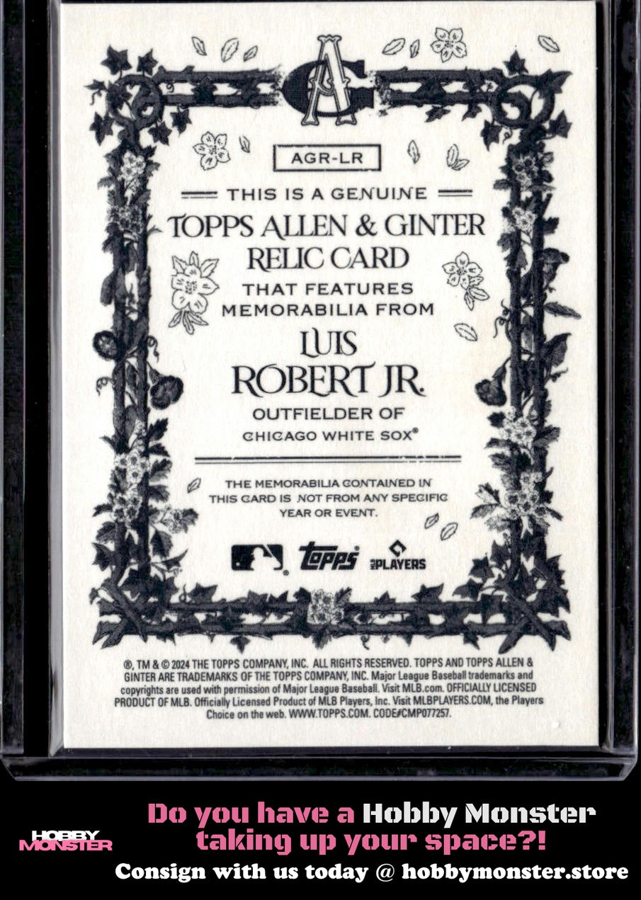 2024 Topps Allen & Ginter Luis Robert Jr. Wood Relic Chicago White Sox