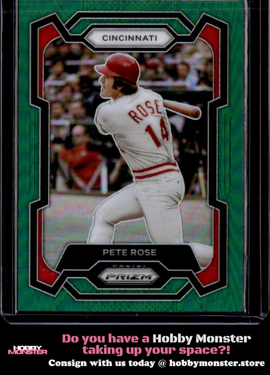 2024 Panini Prizm Pete Rose Green Prizm Cincinnati Reds