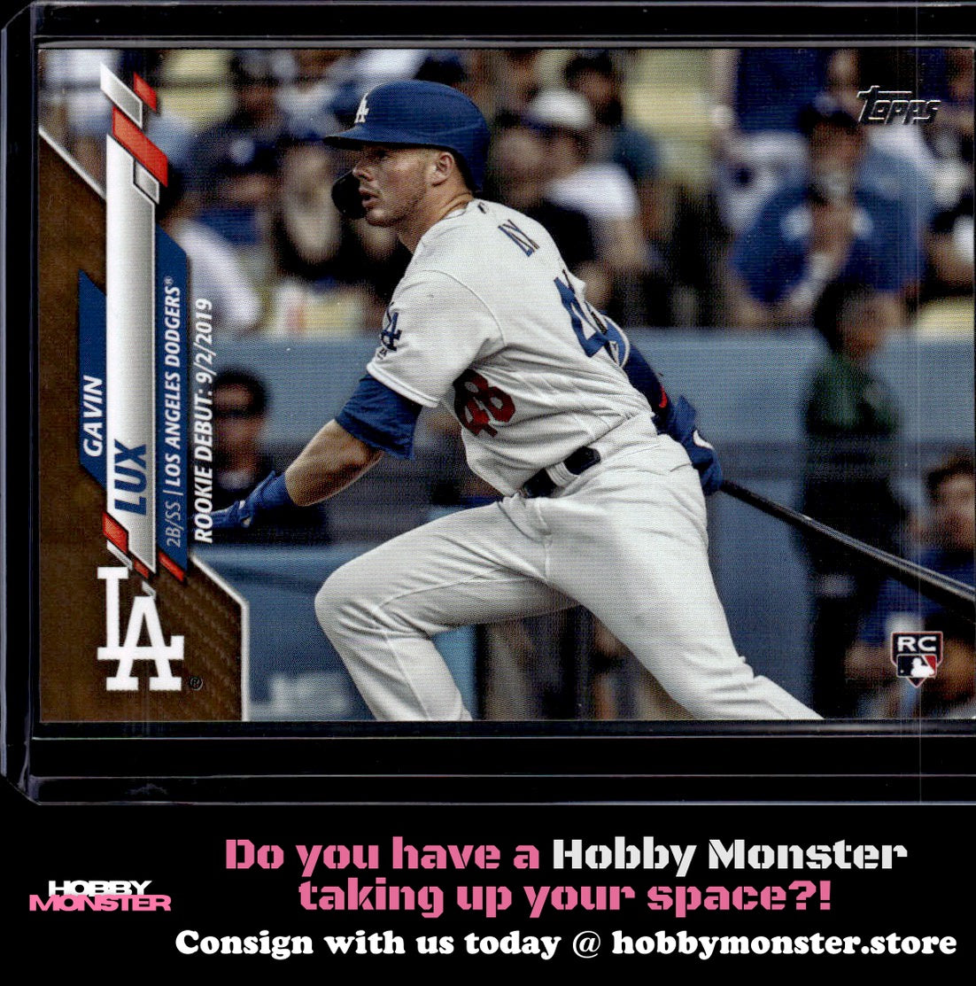2020 Topps Update Gavin Lux Gold #/2020 Los Angeles Dodgers