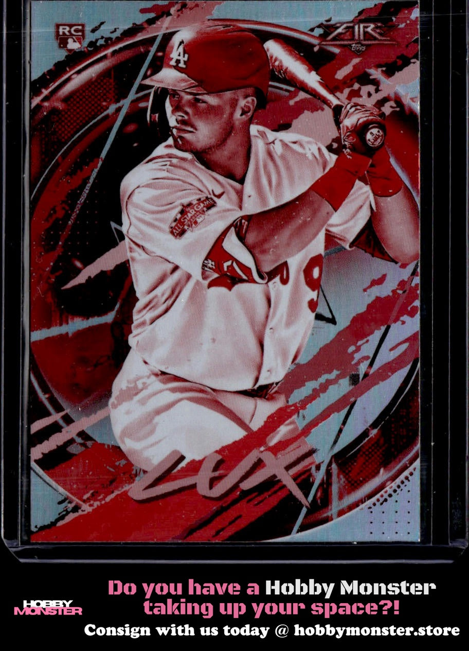 2020 Topps Fire Gavin Lux Red Blaze Rookie Los Angeles Dodgers