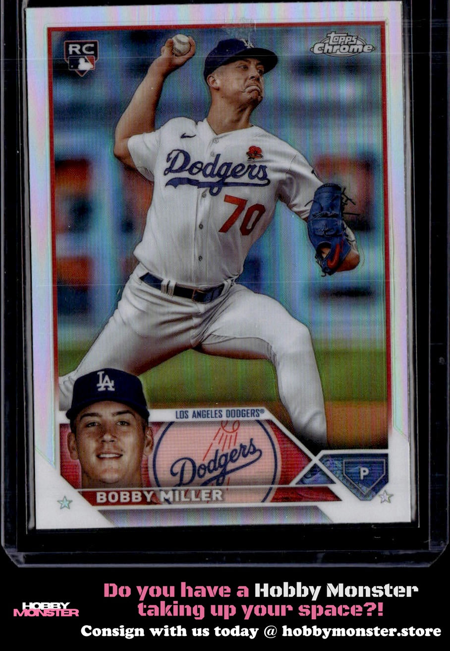 2023 Topps Chrome Update Bobby Miller Refractor Rookie Los Angeles Dodgers