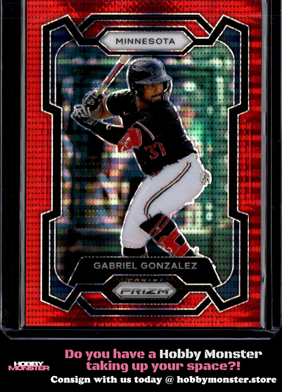 2024 Panini Prizm Gabriel Gonzalez Red Pulsar Prizm #/399 Minnesota Twins