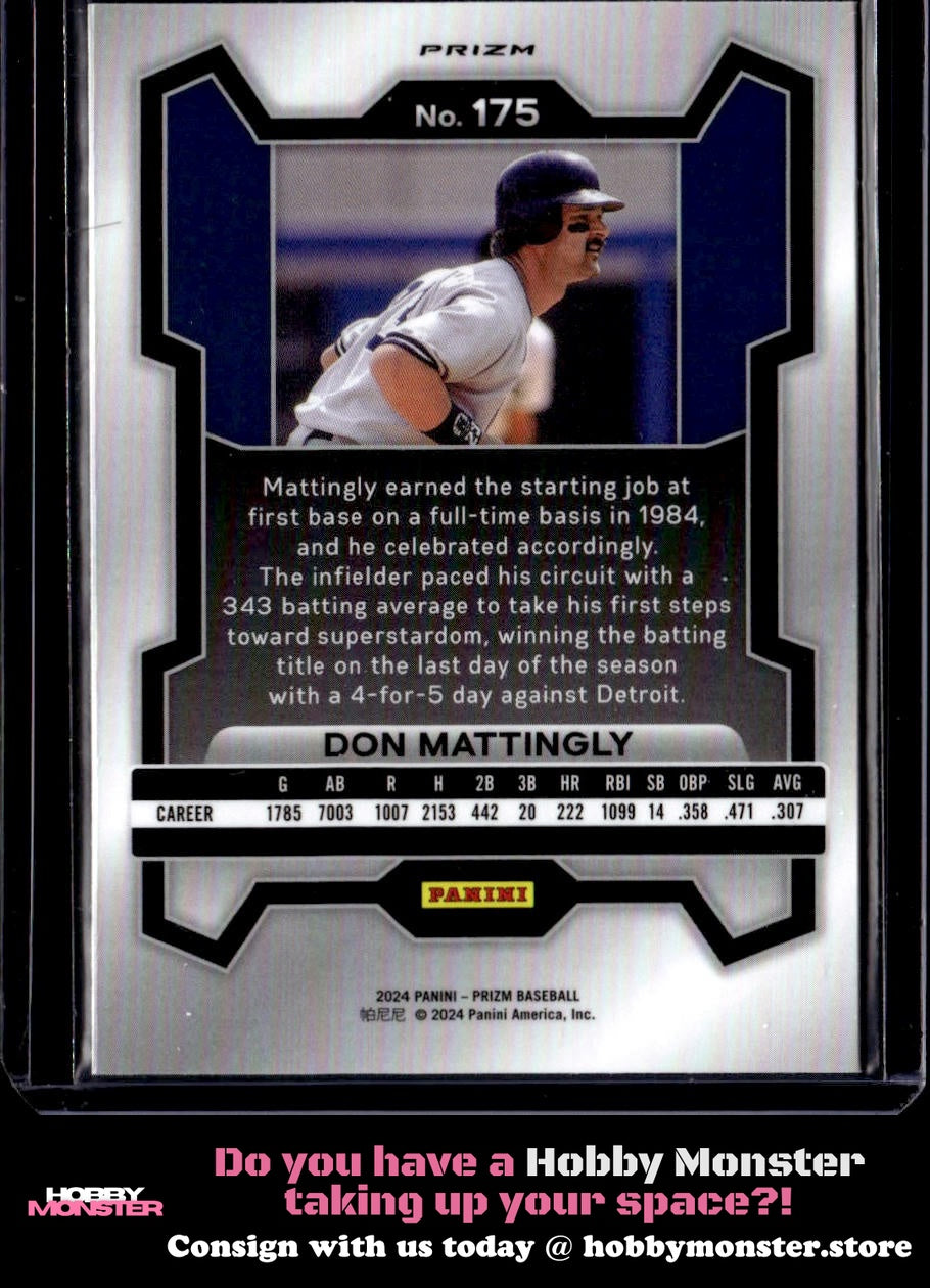 2024 Panini Prizm Don Mattingly Blue Ice Prizm New York Yankees