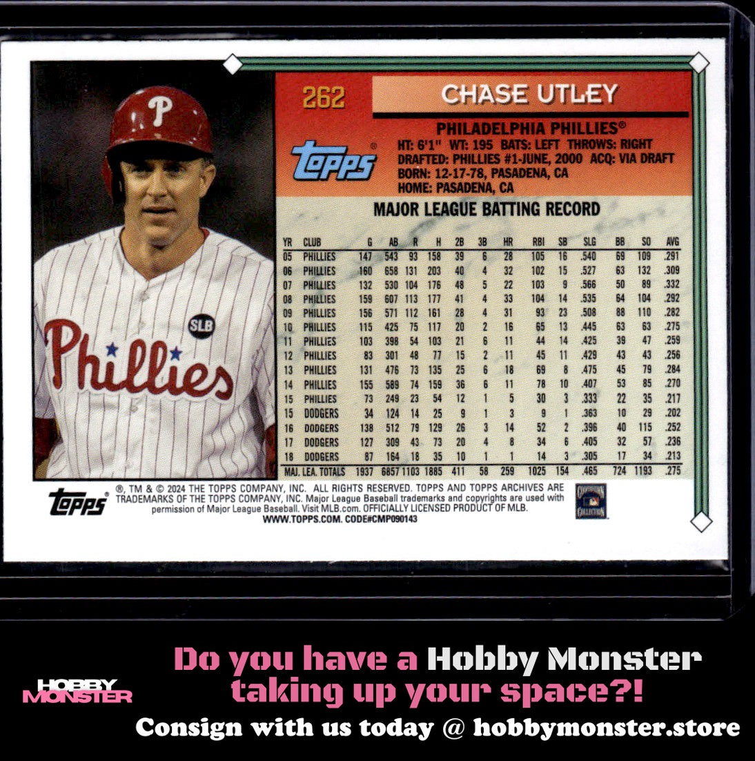 2024 Topps Archives Chase Utley Yellow Foilboard Philadelphia Phillies