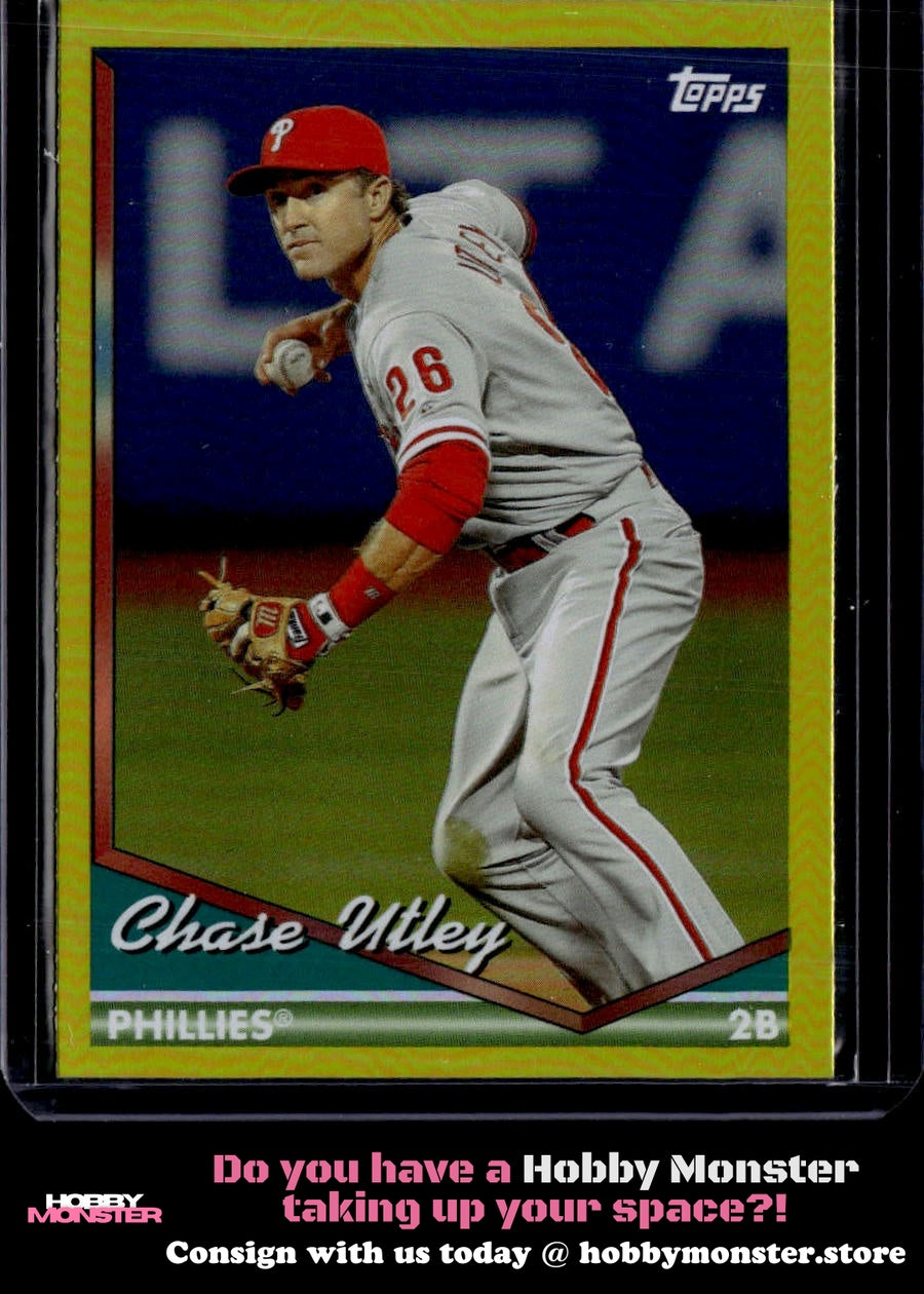 2024 Topps Archives Chase Utley Yellow Foilboard Philadelphia Phillies
