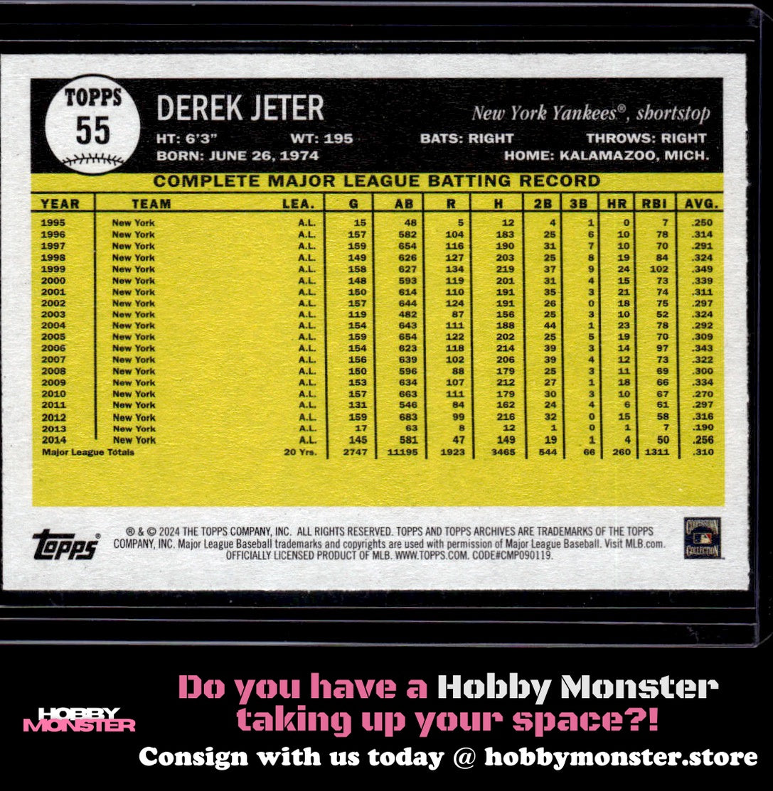2024 Topps Archives Derek Jeter New York Yankees