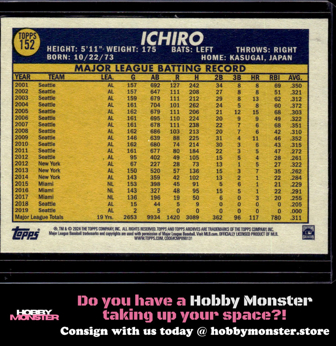 2024 Topps Archives Ichiro Seattle Mariners