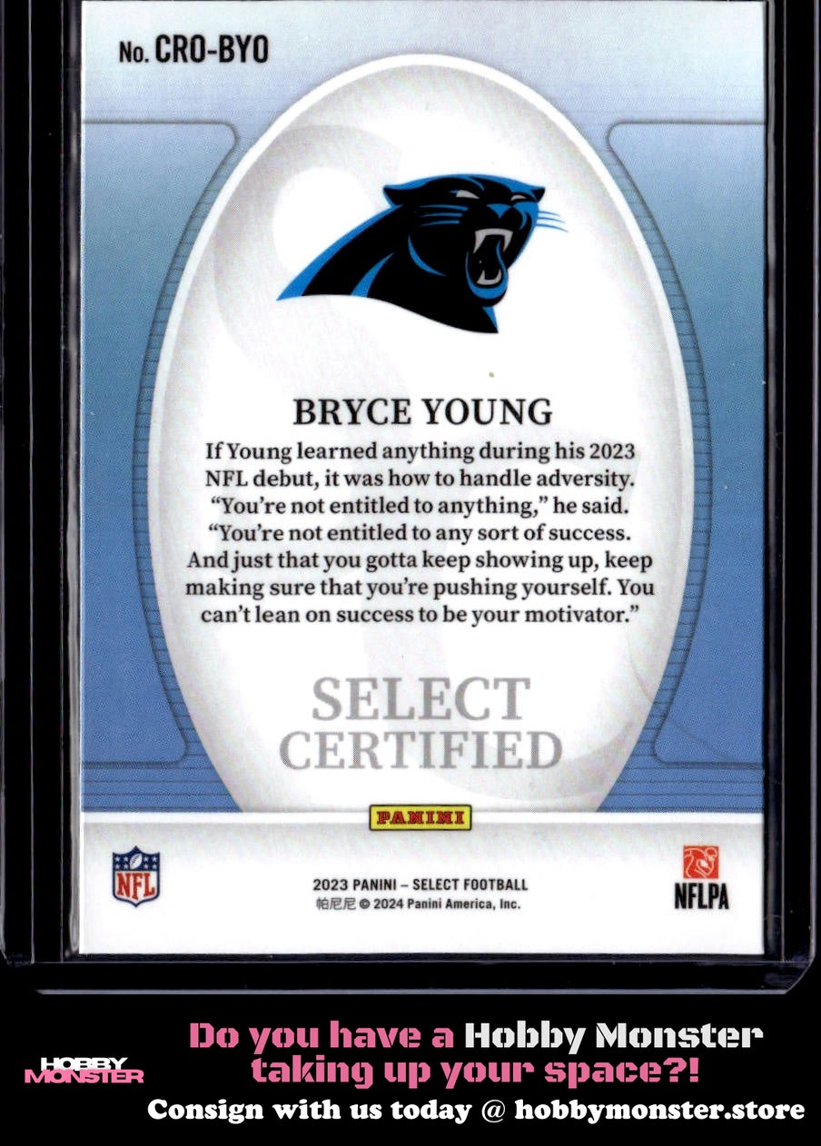 2023 Panini Select Bryce Young Select Certified Rookies Carolina Panthers