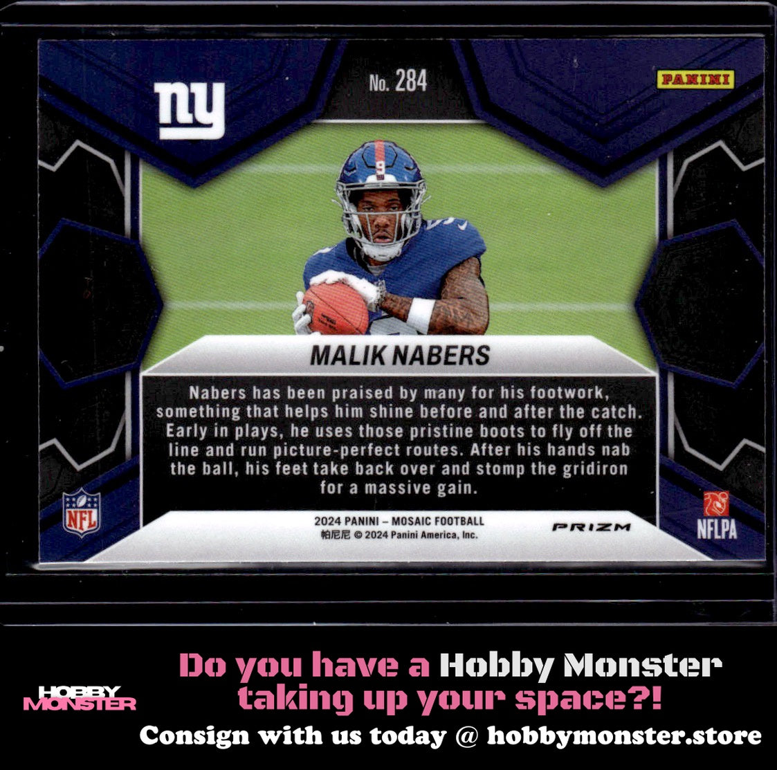 2024 Panini Mosaic Malik Nabers Silver New York Giants