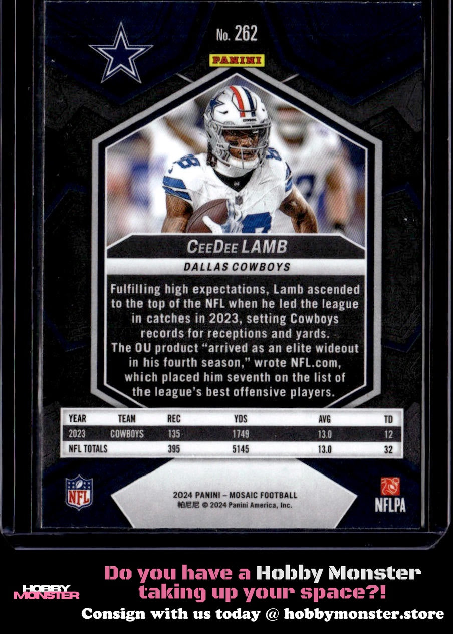 2024 Panini Mosaic CeeDee Lamb National Pride Dallas Cowboys
