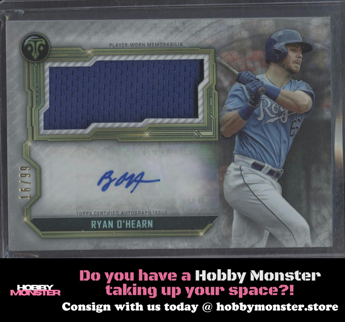 2020 Topps Triple Threads Ryan O'Hearn Relics Auto /99 Kansas City Royals