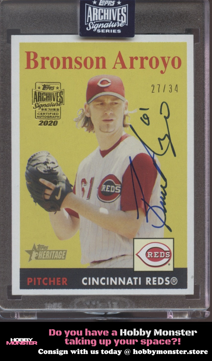 2020 Topps Archives Signature Series Bronson Arroyo Auto /34 Cincinnati Reds