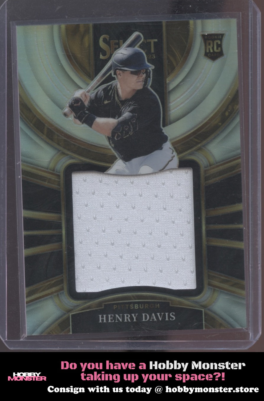 2023 Panini Select Henry Davis Rookie Silver Prizm Relic #/199 Pirates