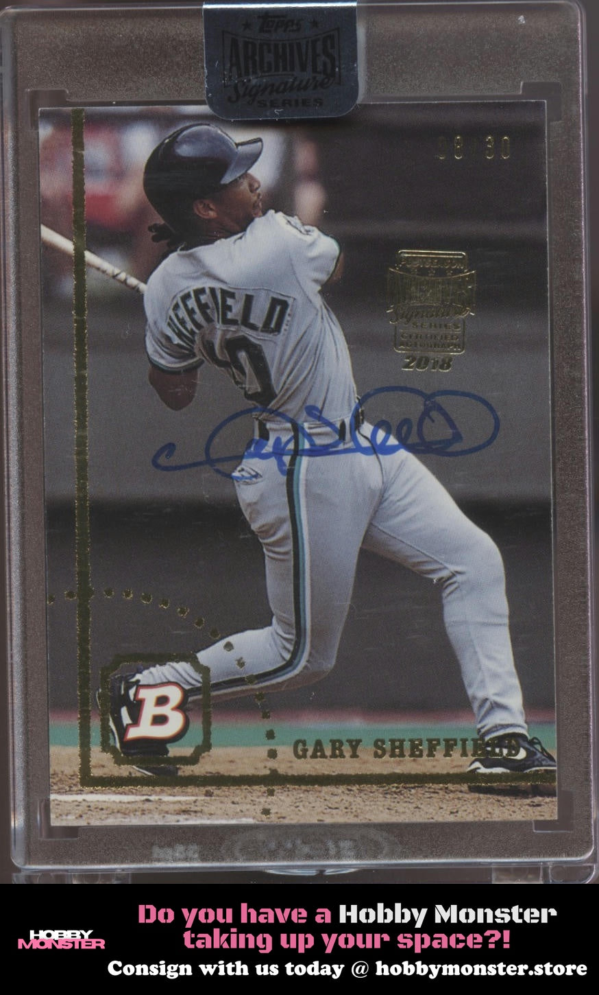 2018 Topps Archives Signature Gary Sheffield Auto #/30