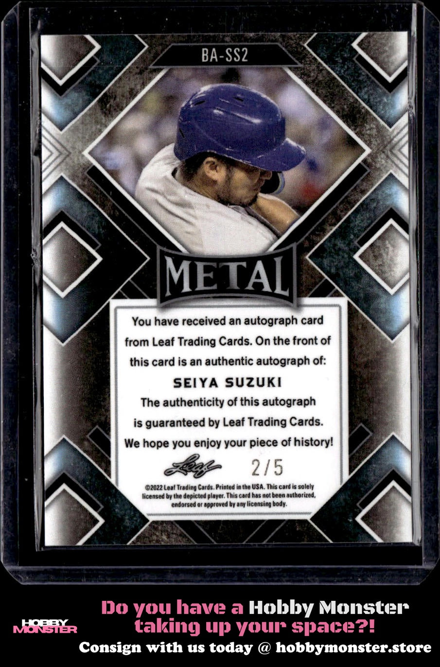 2022 Leaf Metal Seiya Suzuki Zebra Prismatic Auto /5