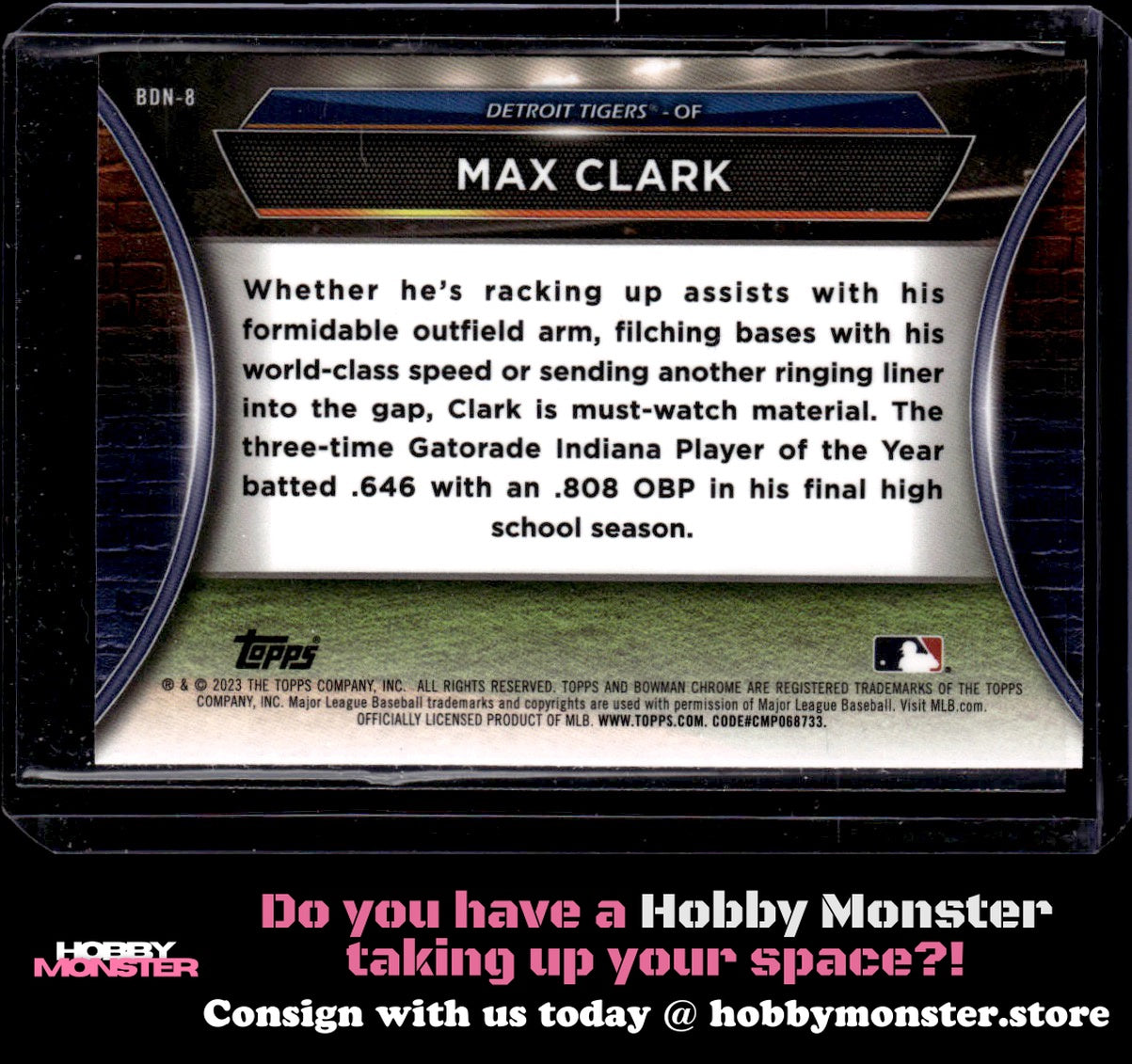 2023 Bowman Draft Max Clark Bowman Draft Night Detroit Tigers
