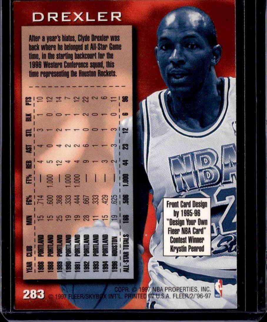 1996-97 Fleer Clyde Drexler Houston Rockets