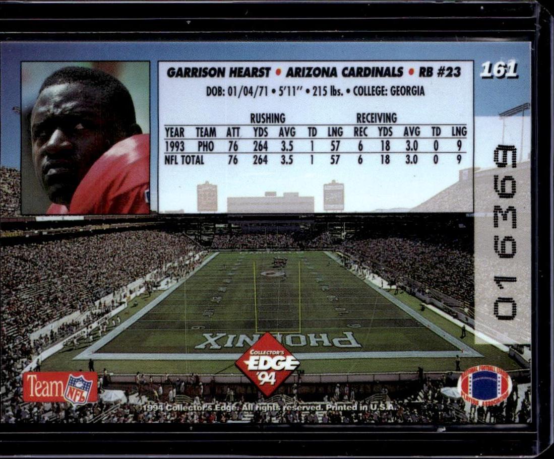 1994 Collector's Edge Garrison Hearst 1st Day Gold Arizona Cardinals
