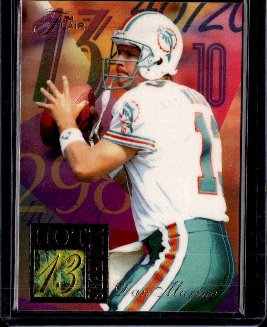 1994 Ultra Dan Marino Flair Hot Numbers Miami Dolphins