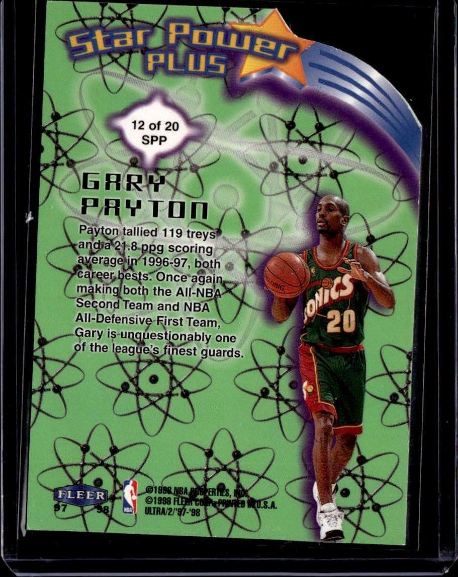 1997-98 Ultra Gary Payton Star Power Plus Seattle SuperSonics