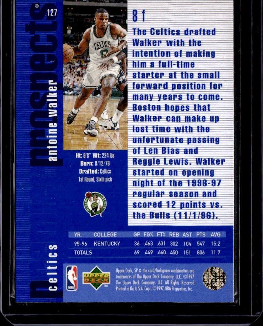 1996-97 SP Antoine Walker Rookie Boston Celtics