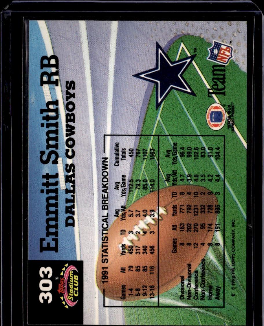 1992 Stadium Club Emmitt Smith Dallas Cowboys