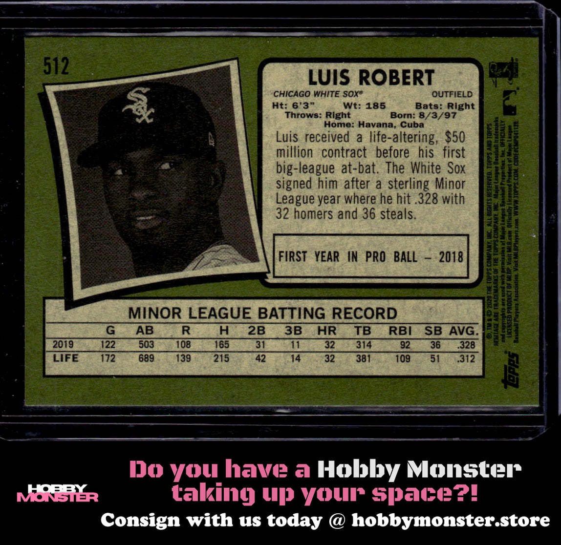 2020 Topps Heritage Luis Robert Rookie Chicago White Sox