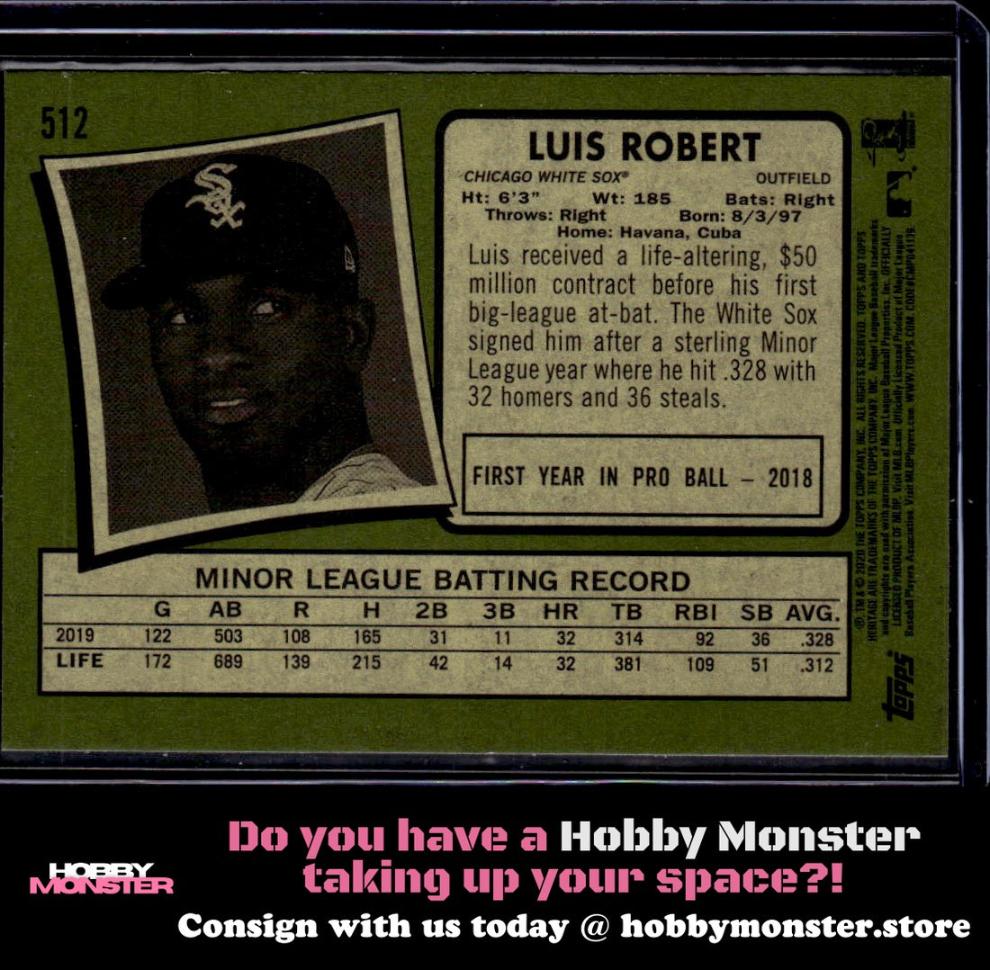 2020 Topps Heritage Luis Robert Rookie Chicago White Sox B