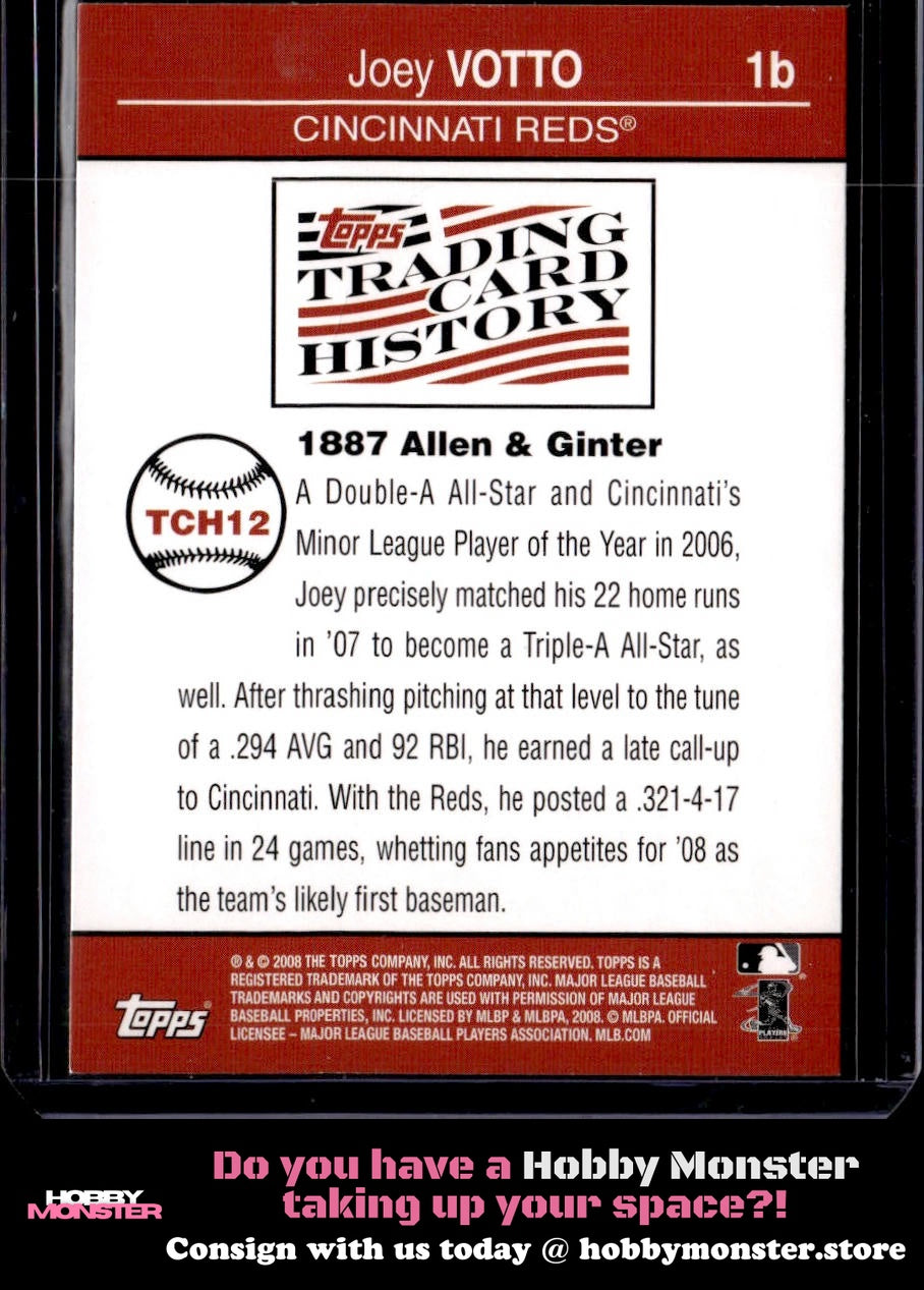 2008 Topps Joey Votto Trading Card History Cincinnati Reds
