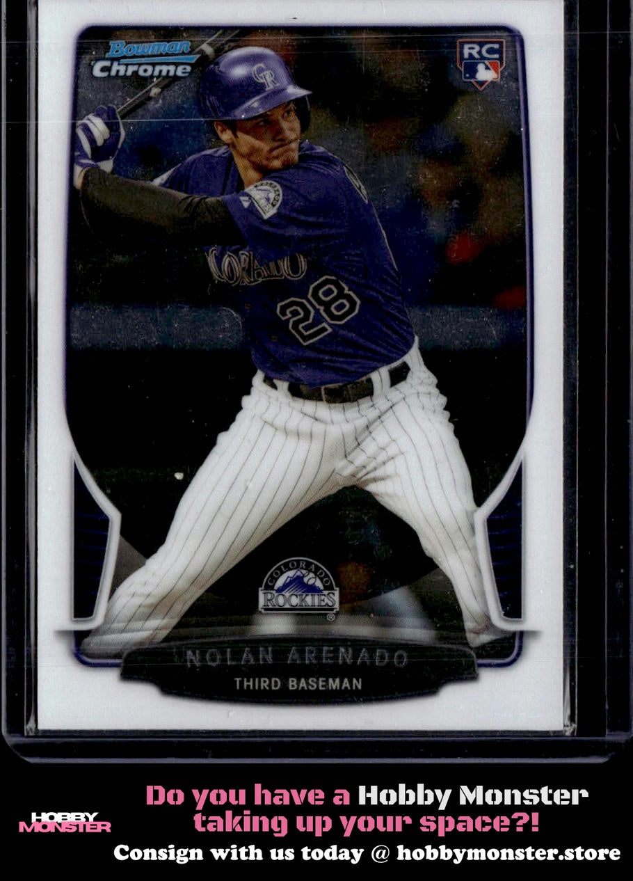 2013 Bowman Draft Picks & Prospects Nolan Arenado Chrome Rookie Colorado Rockies
