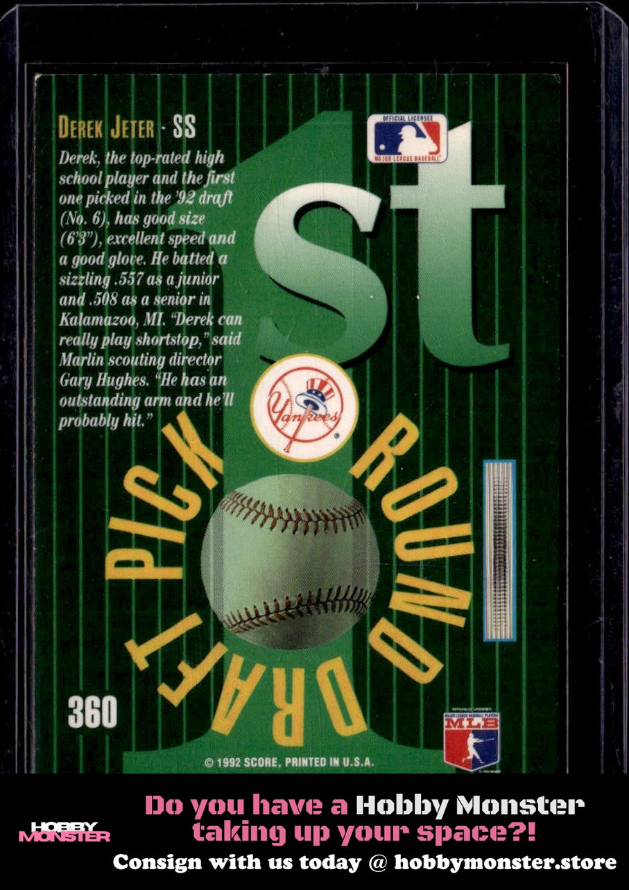 1993 Select Derek Jeter Rookie New York Yankees