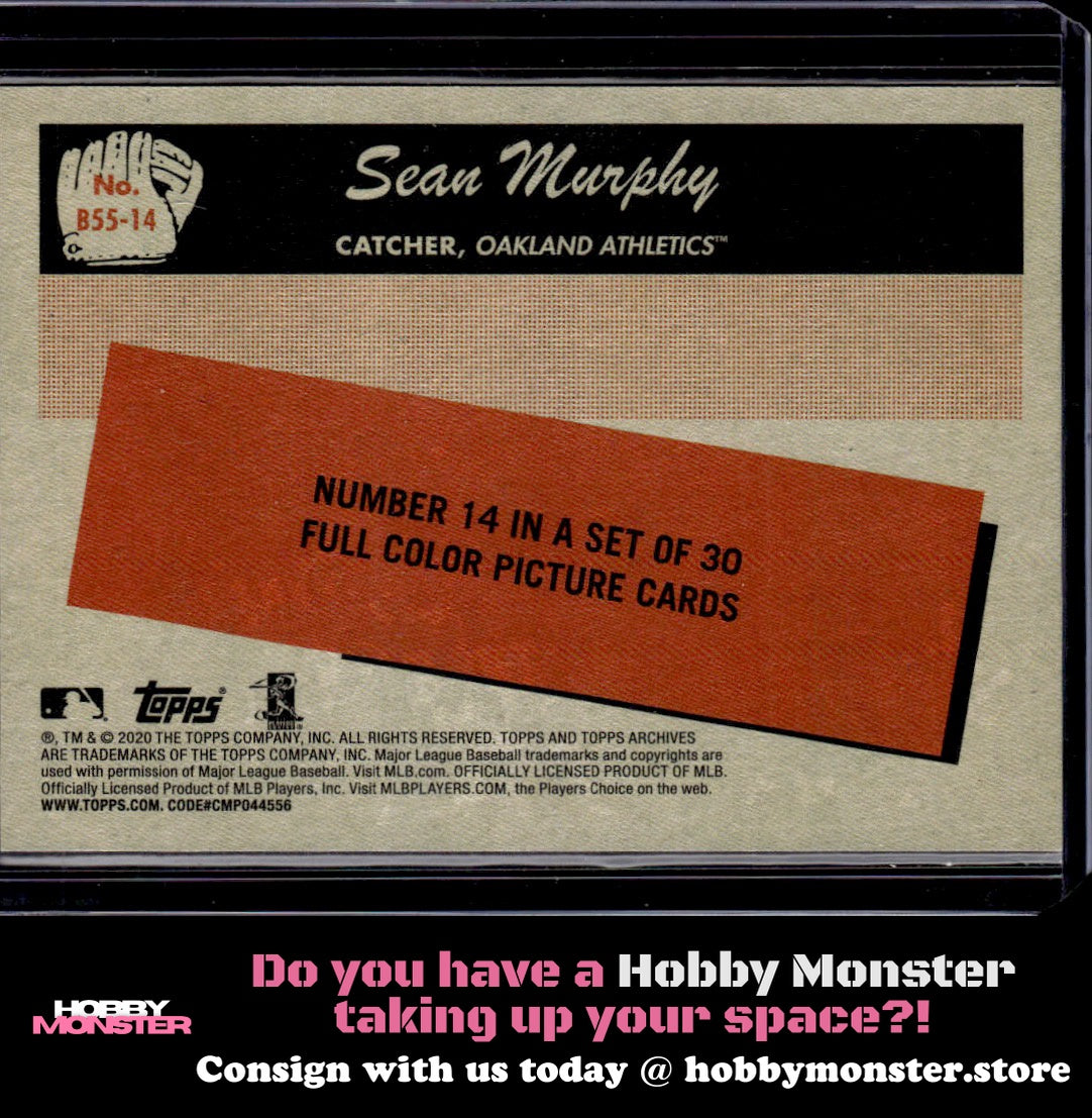 2020 Topps Archives Sean Murphy 1955 Black #/99 Oakland Athletics