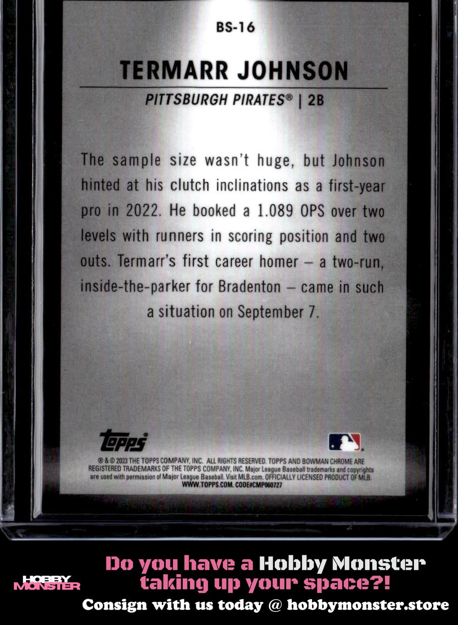 2023 Bowman Termarr Johnson Bowman Spotlights Pittsburgh Pirates