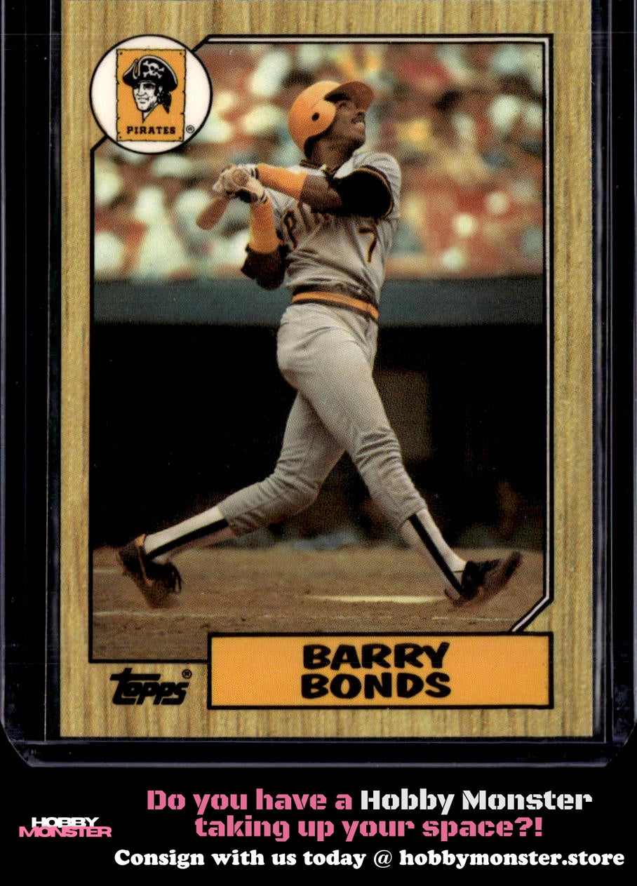 1987 Topps Barry Bonds Collector's Edition (Tiffany) Rookie Pittsburgh Pirates