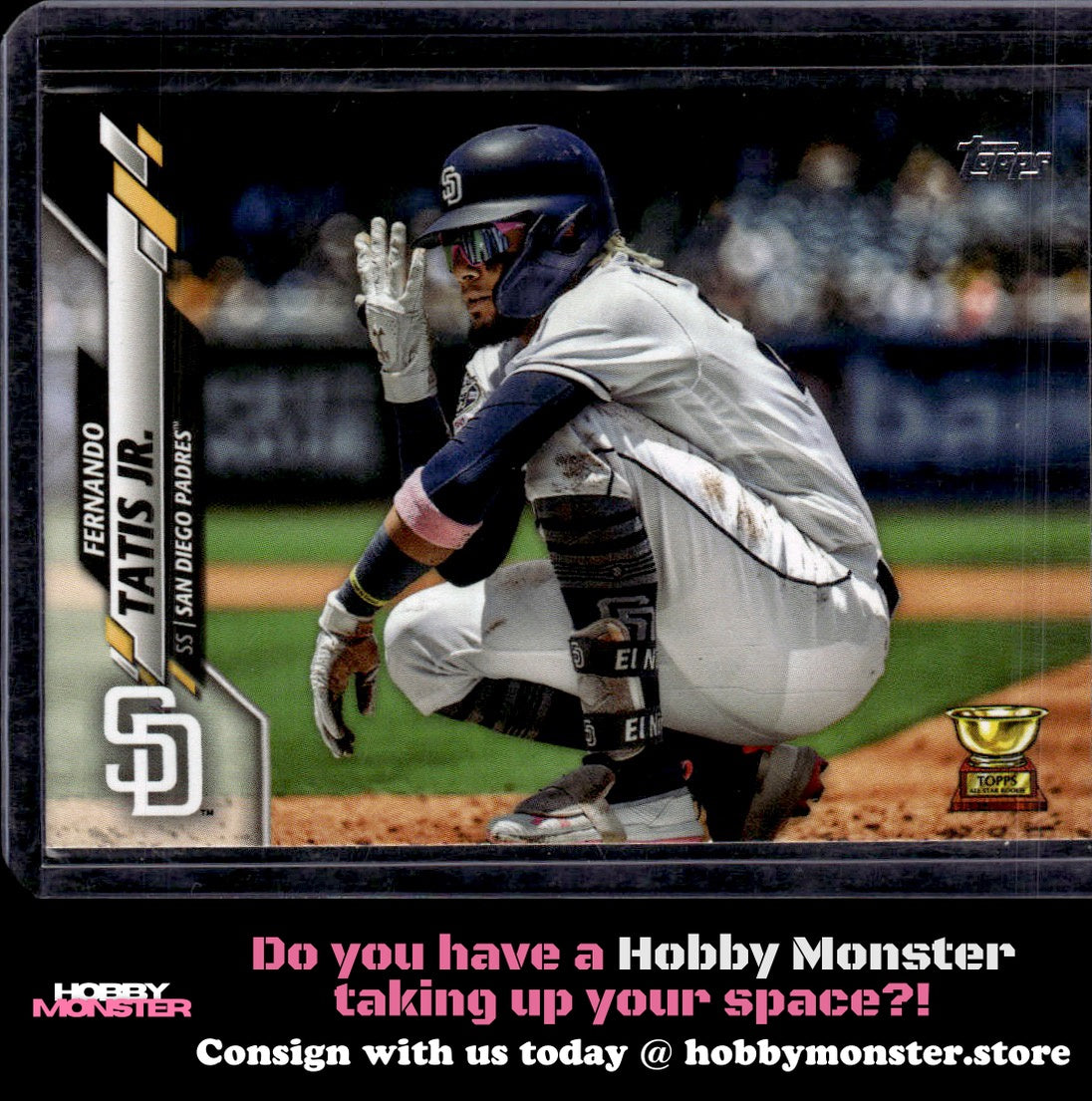 2020 Topps Fernando Tatis Jr. Squatting Gold Cup SP San Diego Padres