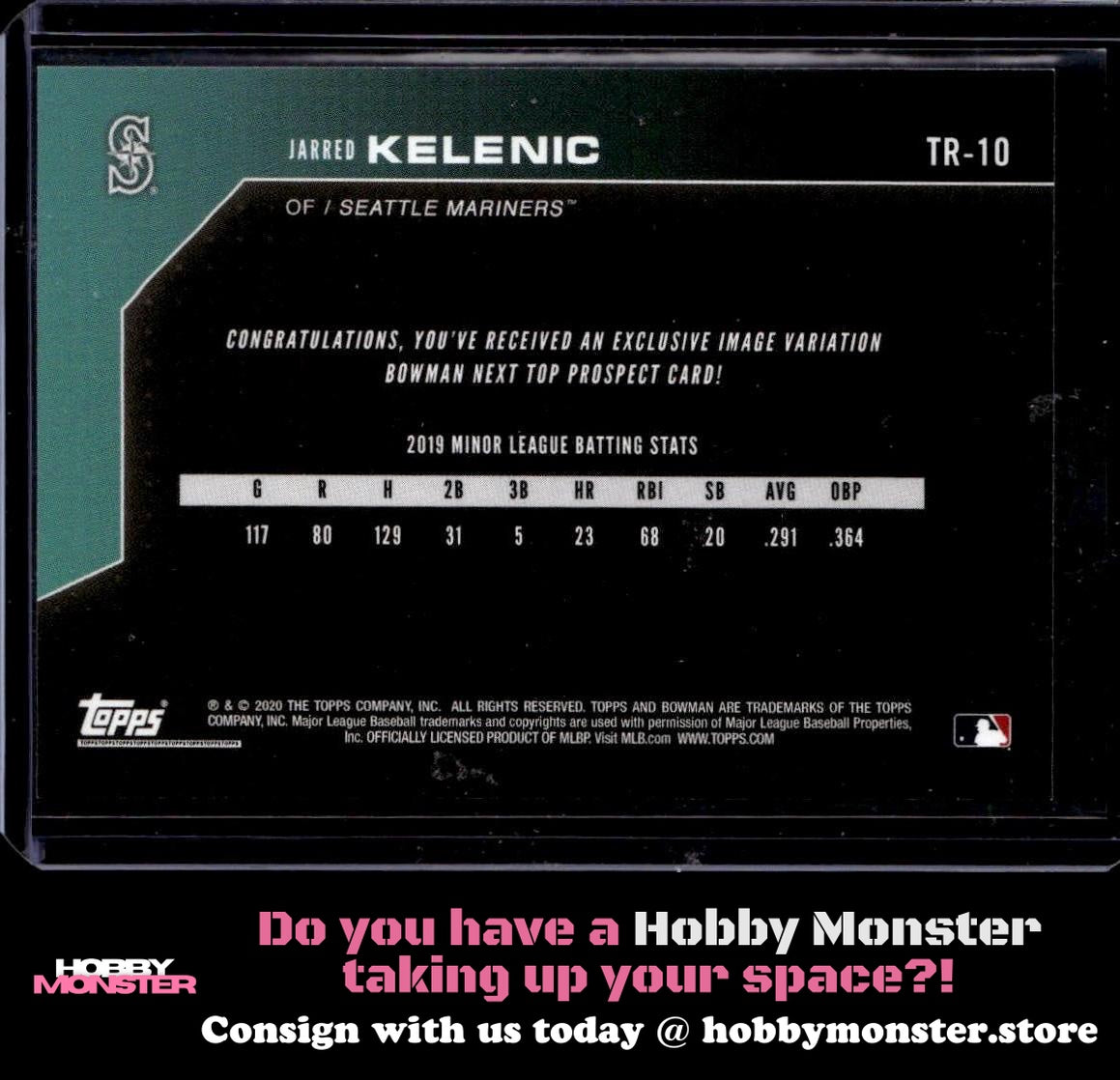 2020 Bowman Next Jarred Kelenic /100 Mariners