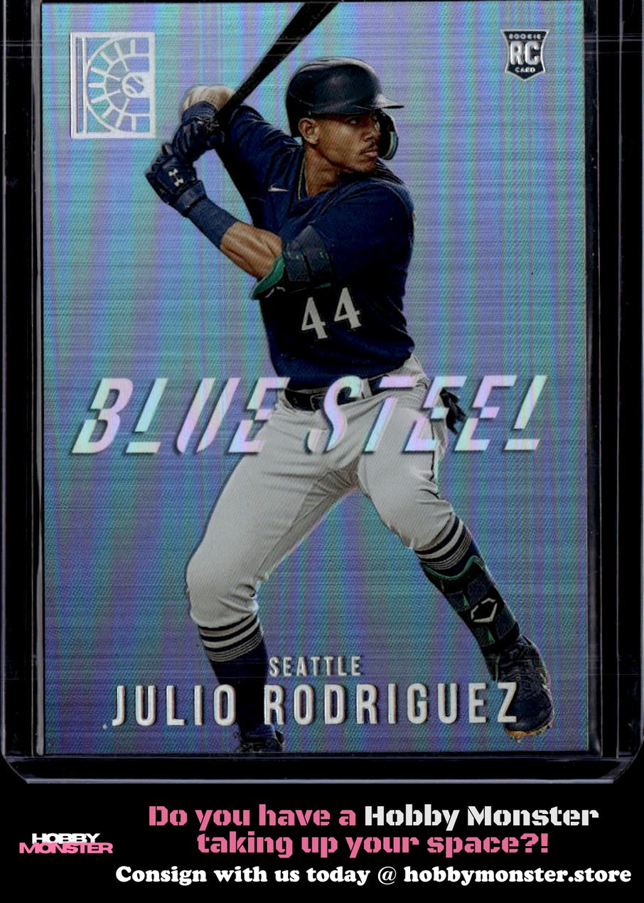 2022 Panini Capstone Julio Rodriguez Blue Steel SSP Case Hit Seattle Mariners