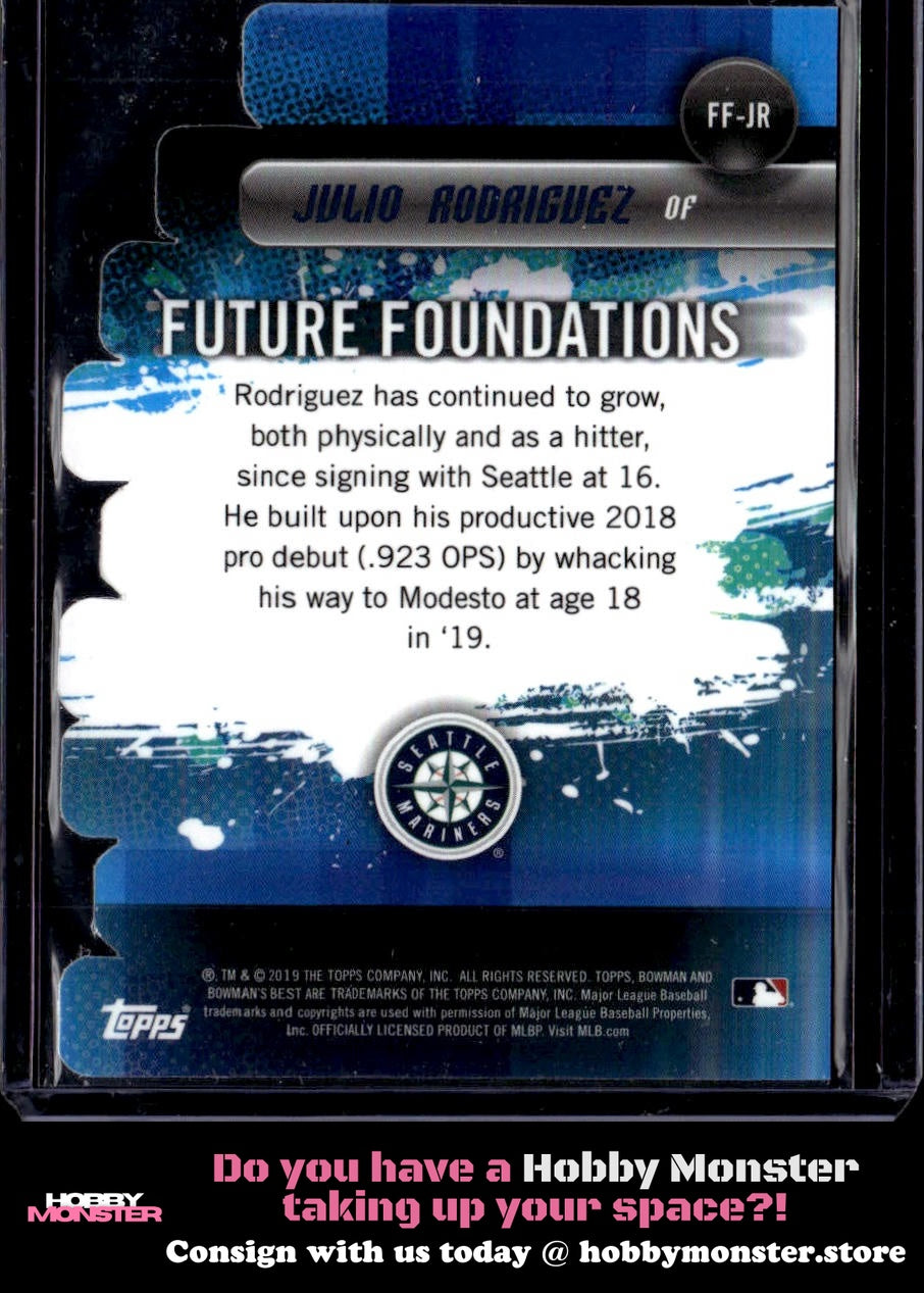 2019 Bowman's Best Julio Rodriguez Future Foundations Die Cuts Seattle Mariners