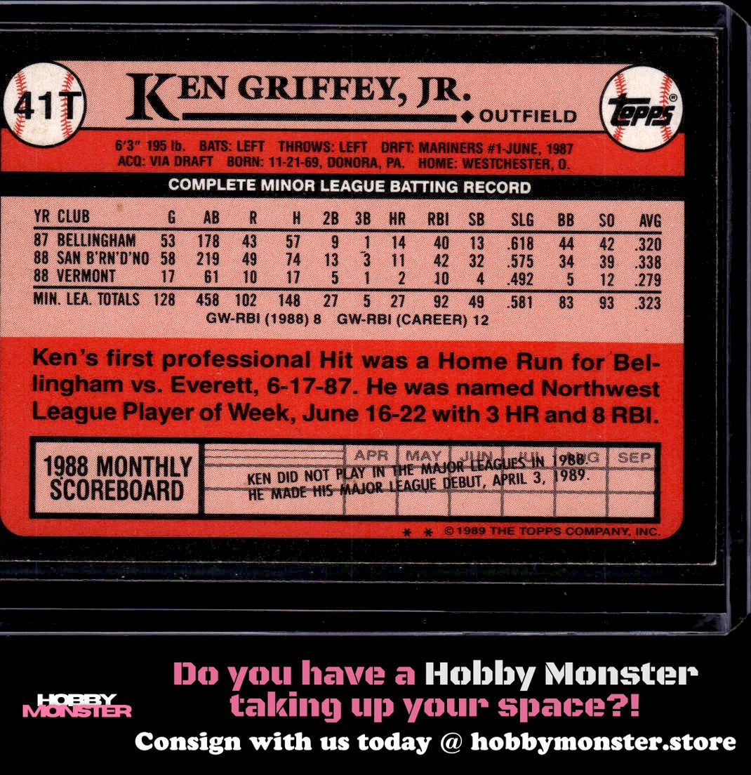 1989 Topps Traded Ken Griffey Jr. Seattle Mariners B