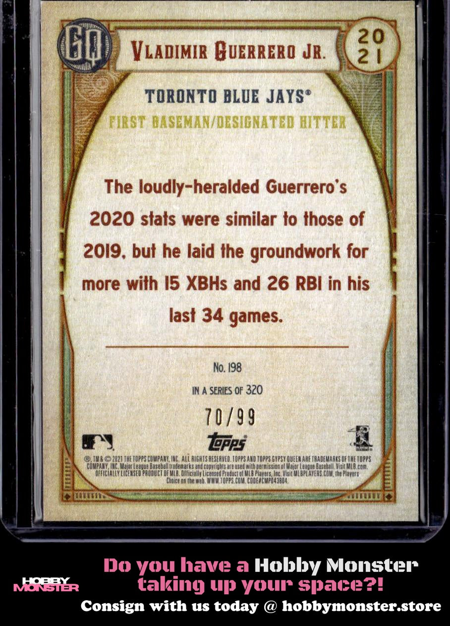 2021 Topps Gypsy Queen Vladimir Guerrero Jr. Chrome Blue #/99 Toronto Blue Jays