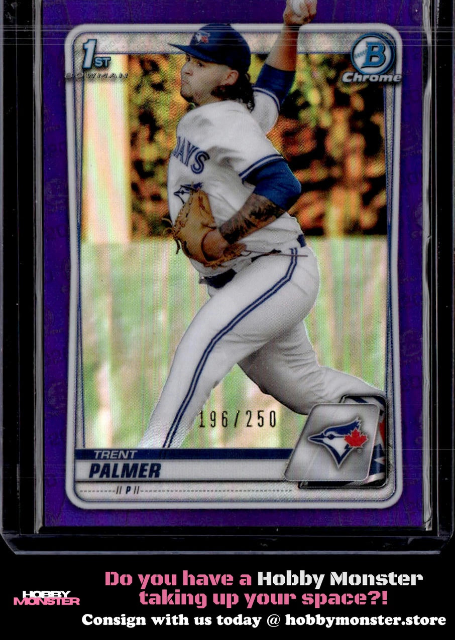 2020 Bowman Draft Trent Palmer Chrome Purple #/250 Toronto Blue Jays