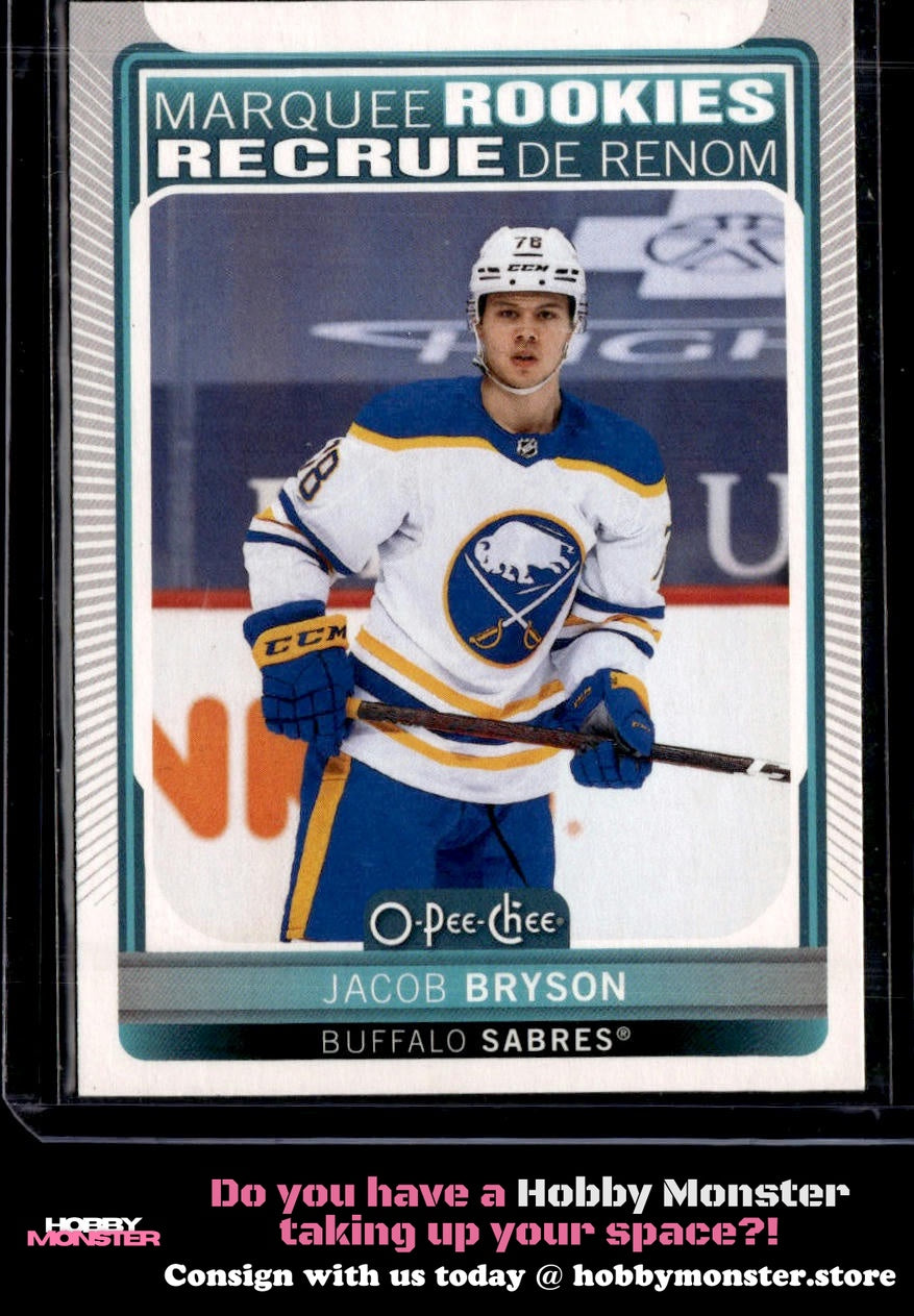 2021-22 O-Pee-Chee Jacob Bryson Rookie Buffalo Sabres