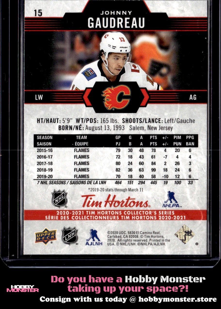 2020-21 Upper Deck Tim Hortons Johnny Gaudreau Calgary Flames