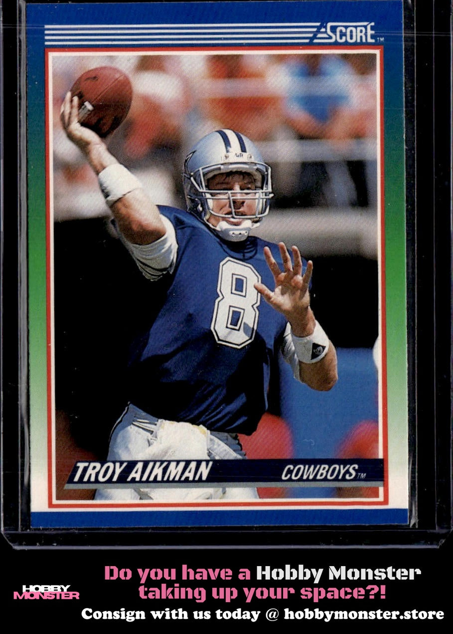 1990 Score Troy Aikman Dallas Cowboys