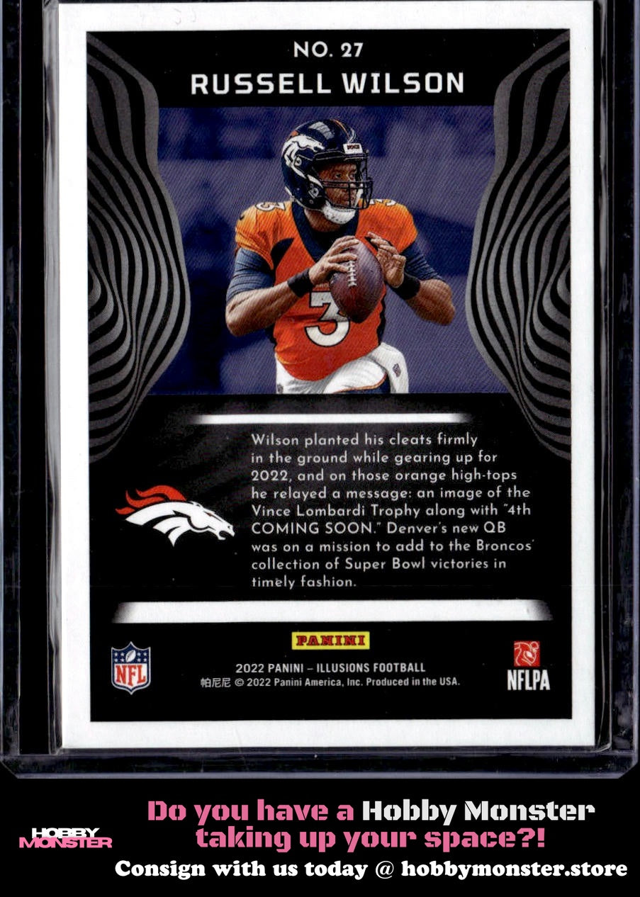 2022 Panini Illusions Russell Wilson Trophy Collection Pink #/399 Denver Broncos